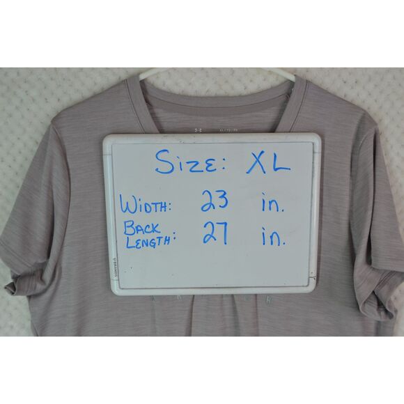 Under Armour Heatgear Women's XL Grey Loose Fit Graphic Print V-Neck T-Shirt - Picture 12 of 12